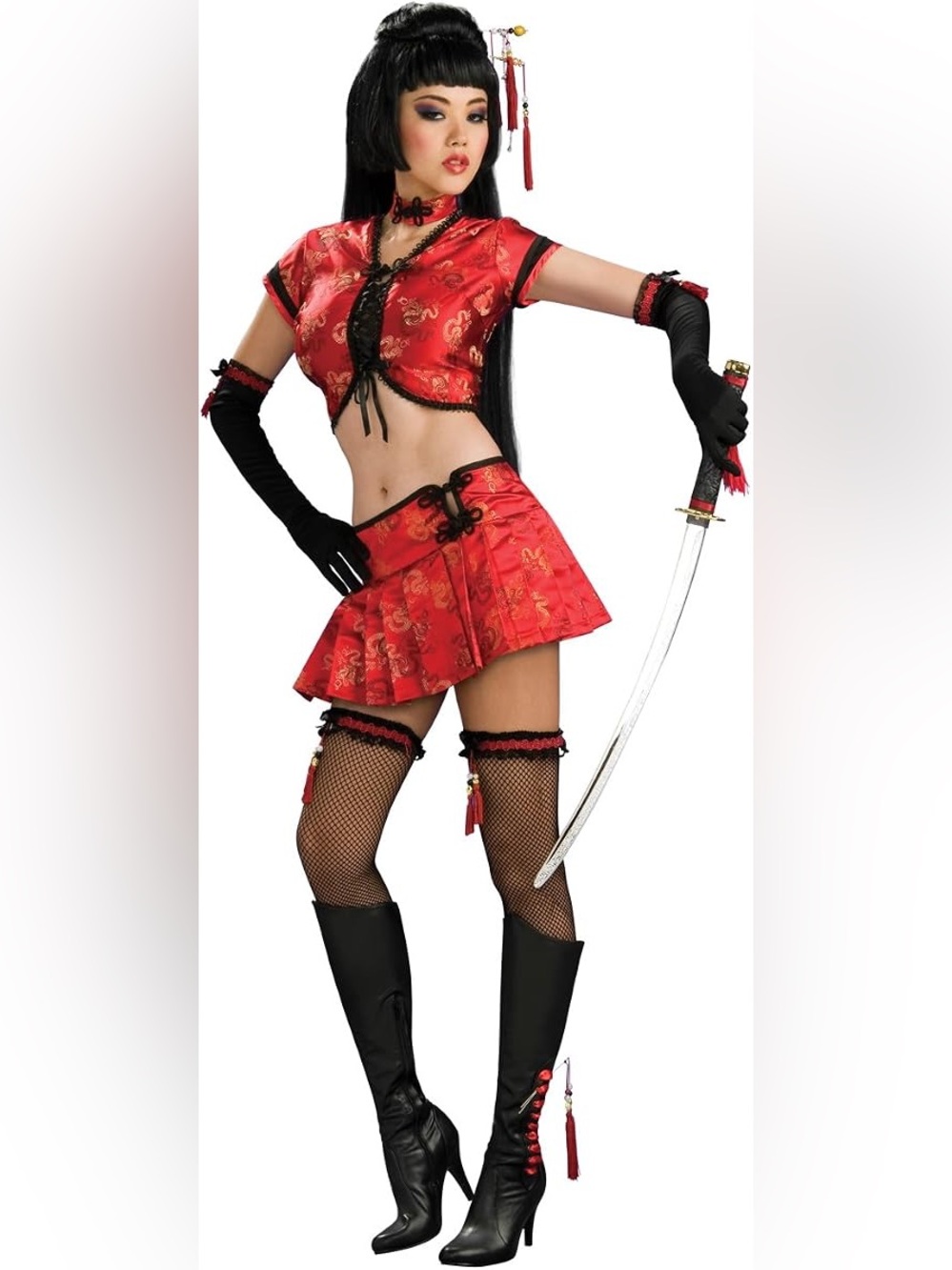 BRAND NEW women secret wishes hot & spicy asian ninja halloween costume size M